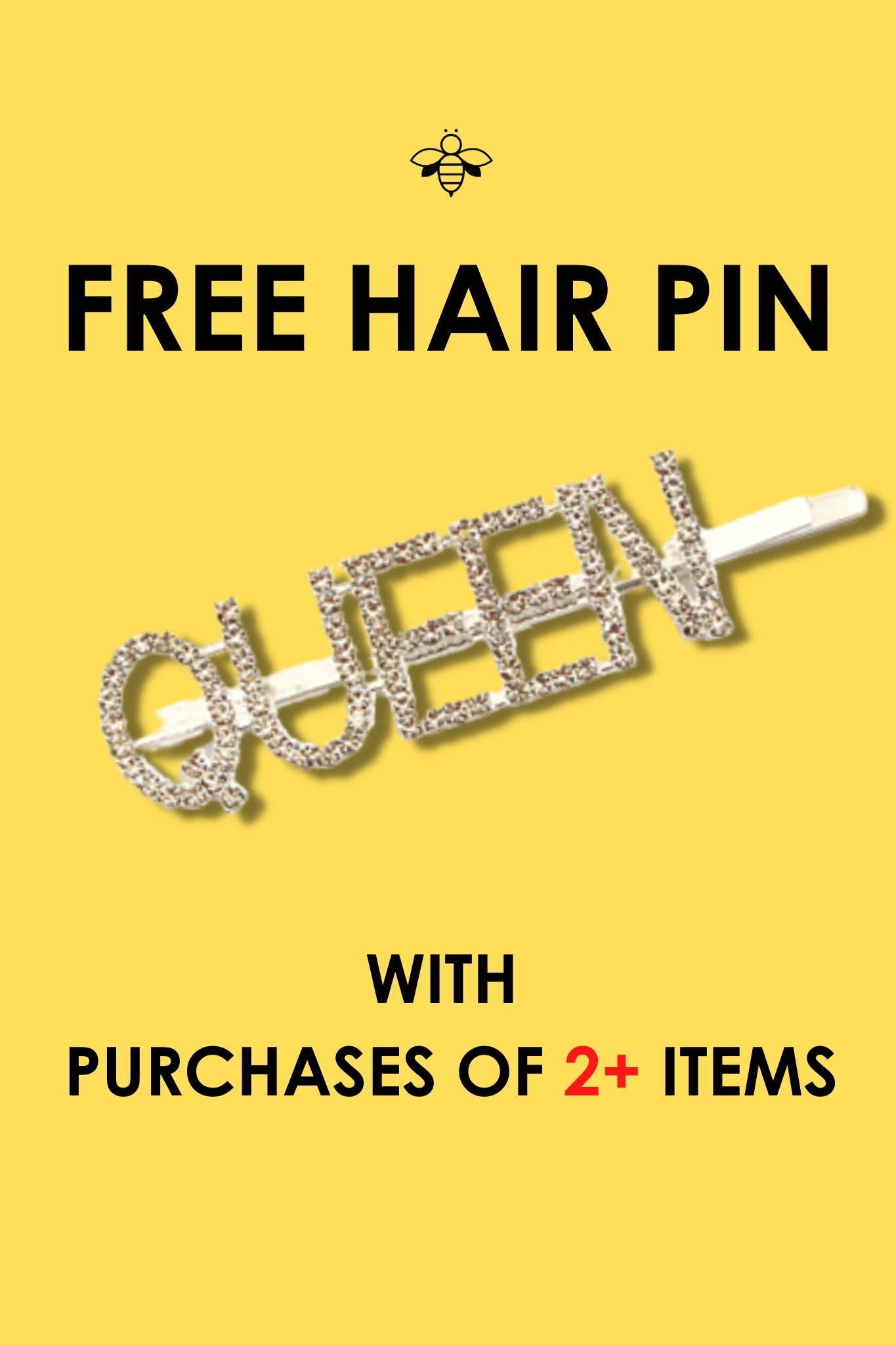 Free "Queen" Hair Pin Joiful Bee, LLC